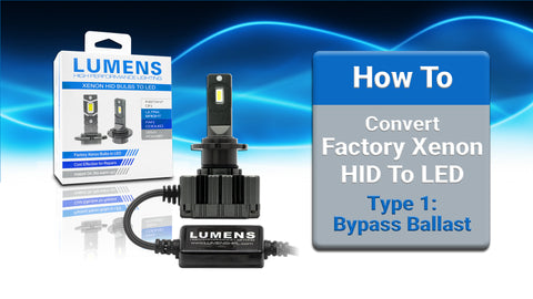 D2R / D2S / D4R / D4S 12V LED Bulb - Type 1 - Bypass Ballast - 6000K (each) by LUMENS HPL