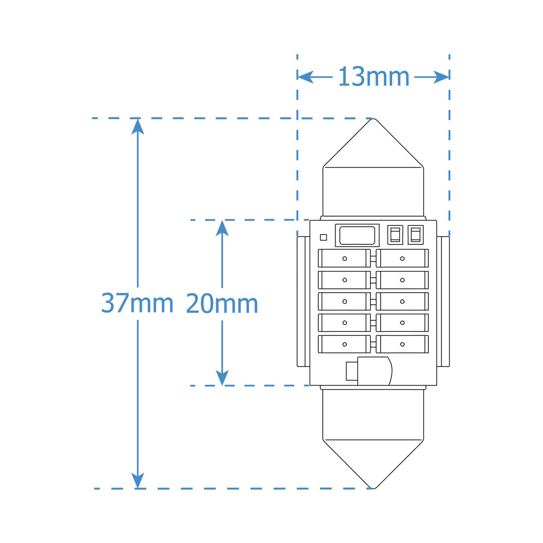 LUMENS HPL LED Bulbs - Festoon 36mm  Canbus Non-Polarity (Pair)