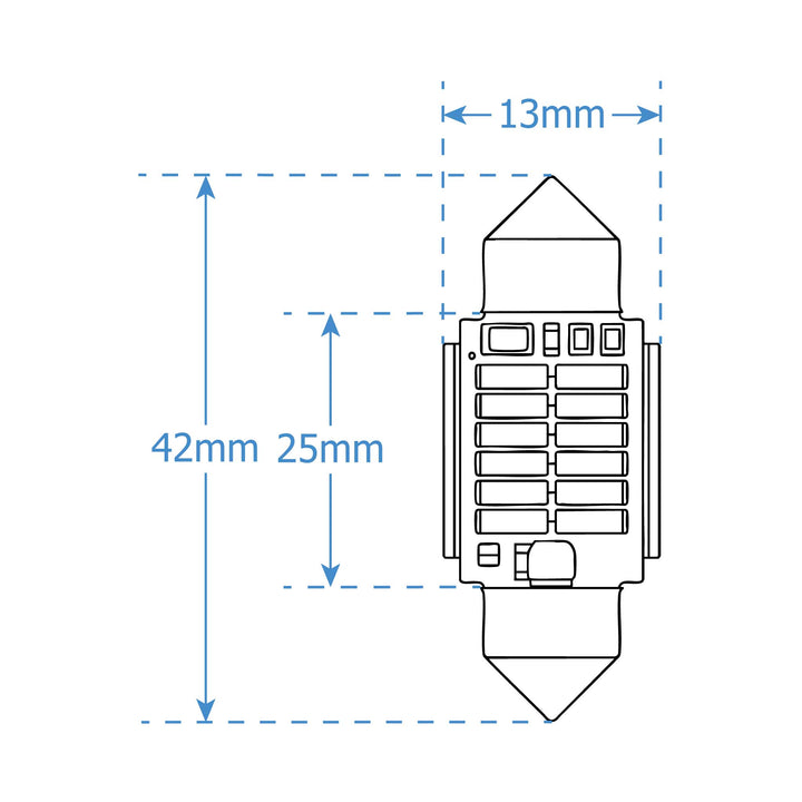 LUMENS HPL LED Bulbs - Festoon 42mm  Canbus Non-Polarity (Pair)