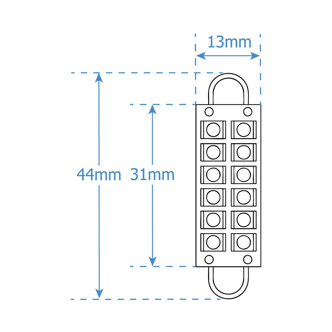 LUMENS HPL LED Bulbs - 561 Festoon 44MM with Hoop (Pair)