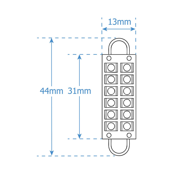 LUMENS HPL LED Bulbs - 561 Festoon 44MM with Hoop (Pair)