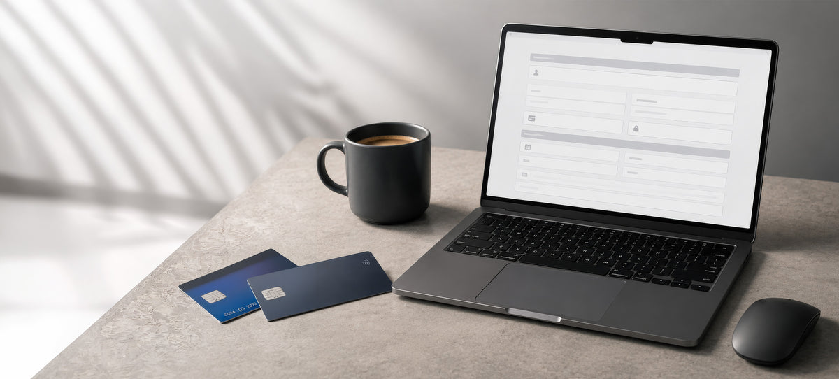 Upadting credit card information online.