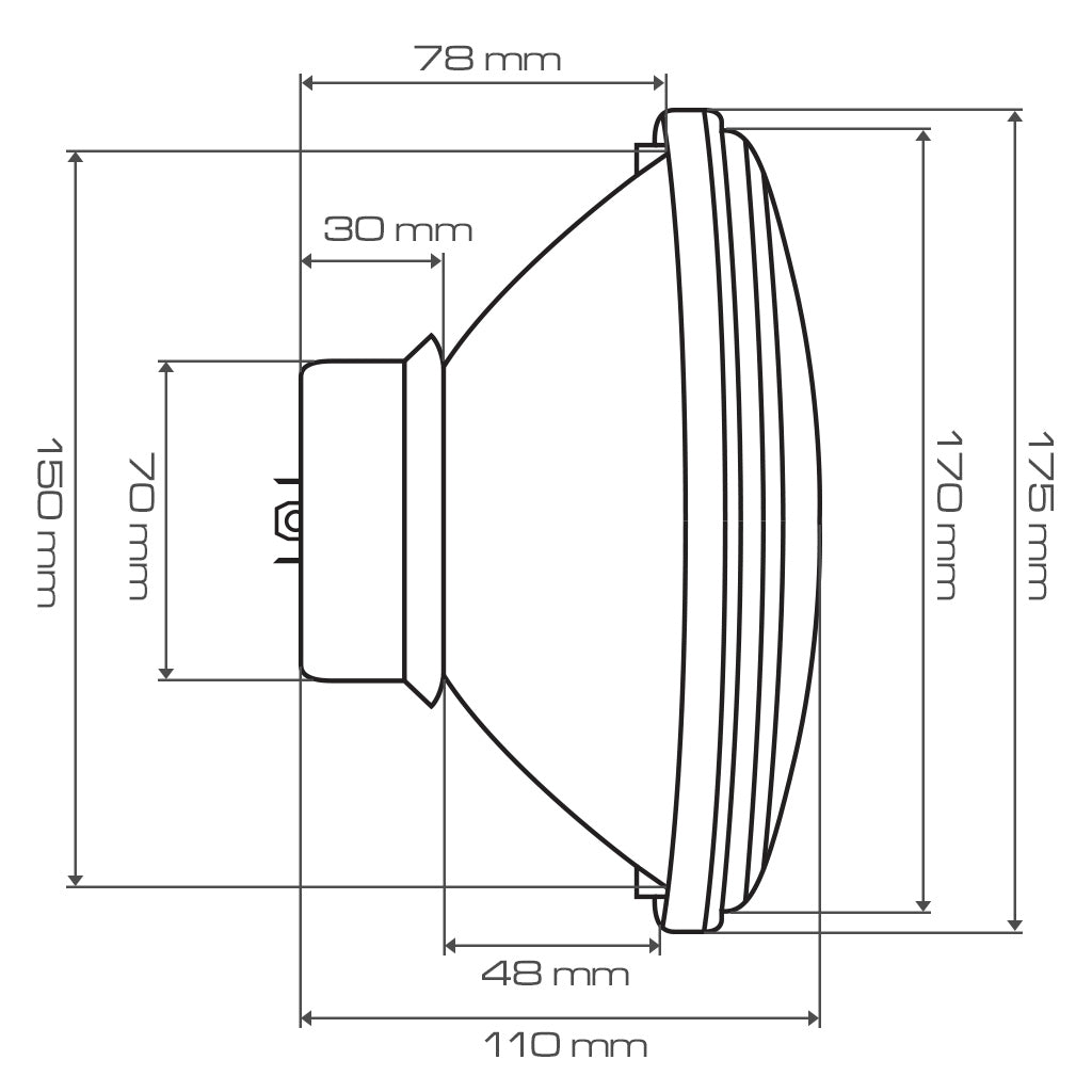 Sealed Beam Conversion 7" Round DOT APPROVED (pair)