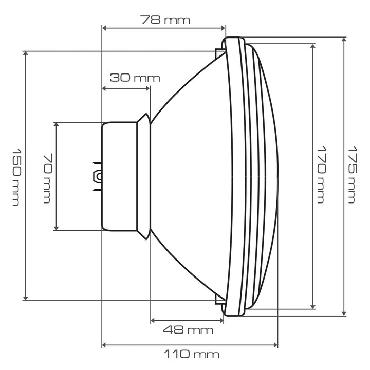 Sealed Beam Conversion 7" Round DOT APPROVED (pair)