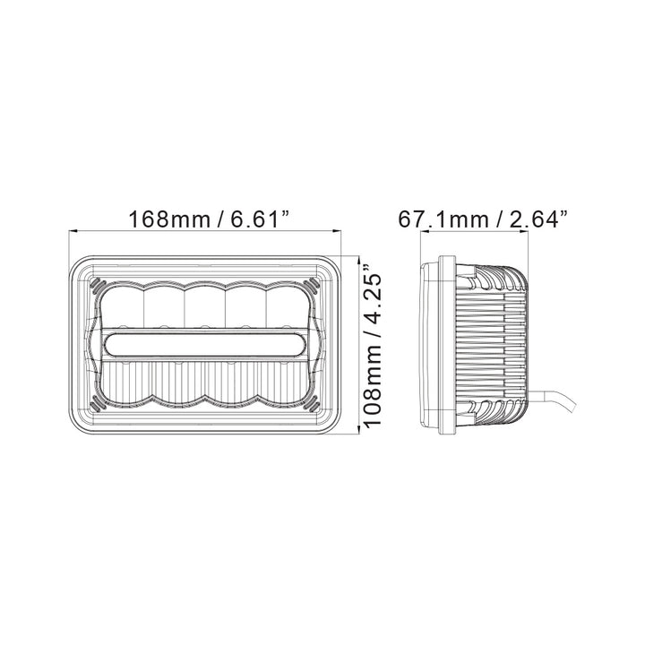 LED Sealed Beam 4" x 6" by LUMENS HPL
