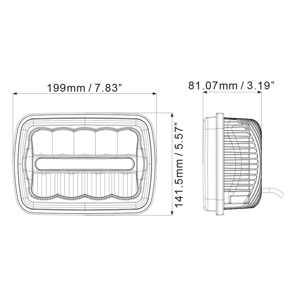 LED Sealed Beam 5" x 7" by LUMENS HPL