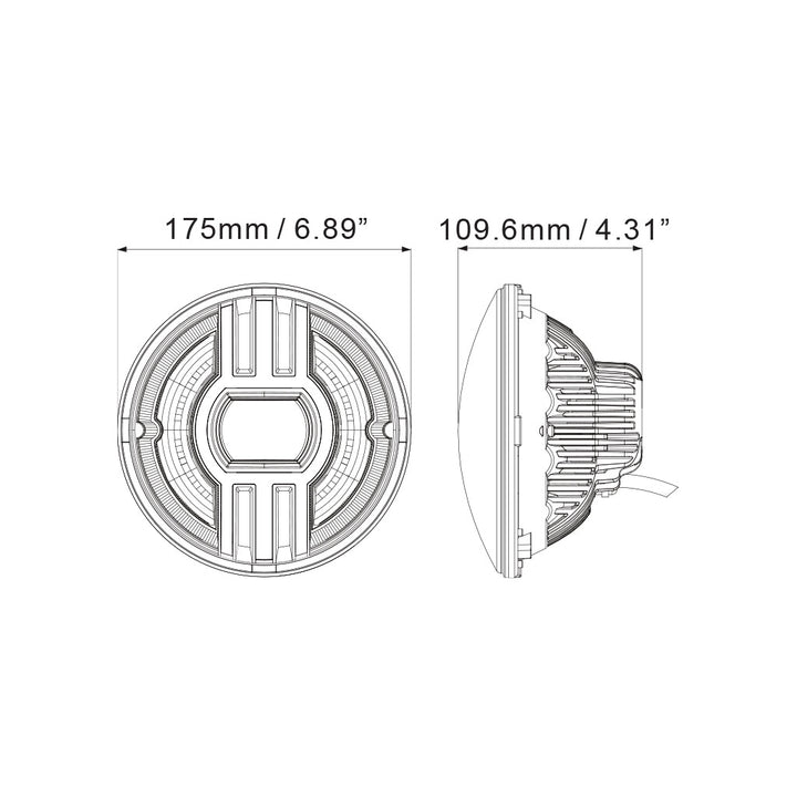 LED Projector Sealed Beam 7" DOT by LUMENS HPL