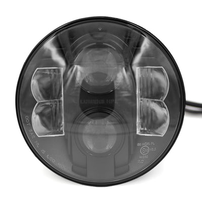 LUMENS HPL LED Projector Sealed Beam 7" Round DOT - (each) BLACK