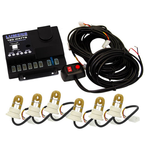 Strobe Kit 6 bulbs with 6 port 120W Controller by LUMENS HPL