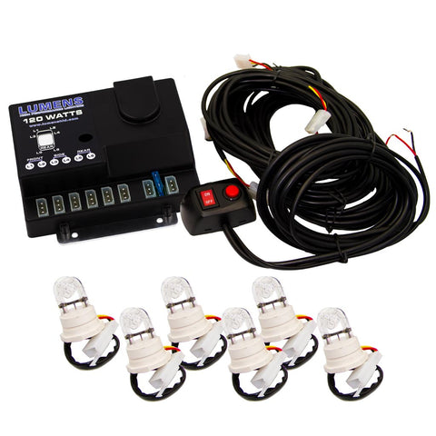 Strobe Kit 6 bulbs with 6 port 120W Controller by LUMENS HPL