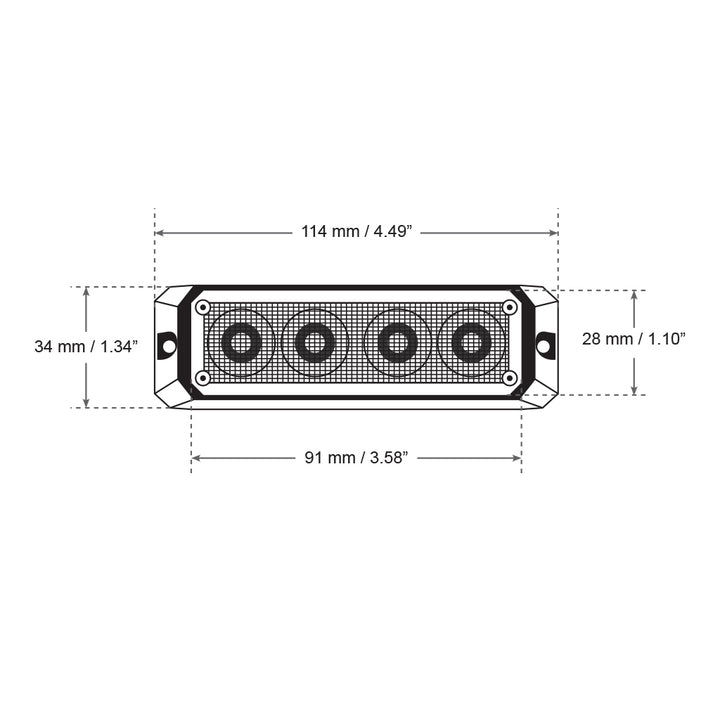 12W Surface Mount Strobe Light by LUMENS HPL