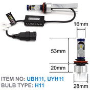 H11 / H8 / H9 ULTRA LED (Pair) X3 Setup