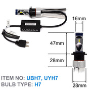 H7 ULTRA LED (Pair) with ALK1 Adapters